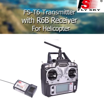 

Flysky FS-T6 6CH 2.4G Transmitter RC Remote Controller W LCD Screen with FS R6B Receiver For RC Helicopter Quadcopter Airplanes