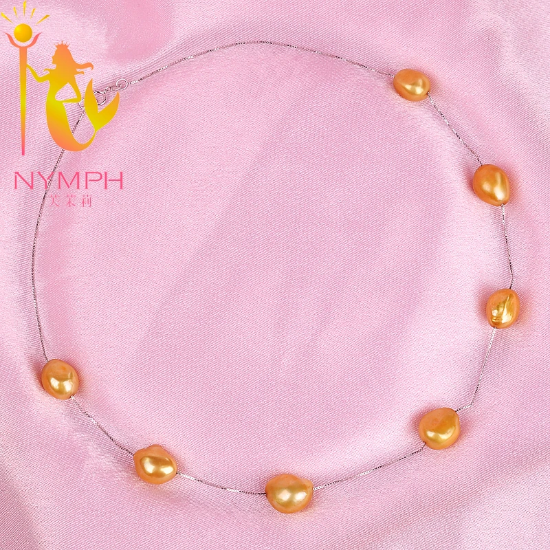 NYMPH 925 пробы серебряные жемчужные украшения чистые натуральные пресноводные