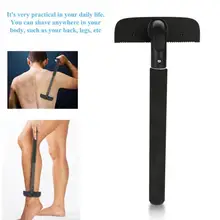 Регулируемая растягивающаяся Бритва для волос на спине для мужчин с большое лезвие Бритва для бороды бритва для бритья на спине триммер для волос инструмент для ухода за телом
