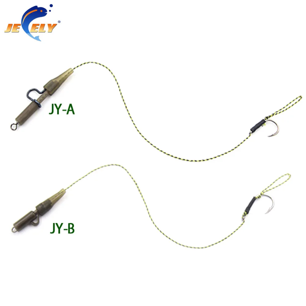 

2pcs/lot Carp Fishing Terminal Tackle Kit Ready Made Rigs Lead Clips Set with Hook Coarse Fresh Water Fishing Tackle