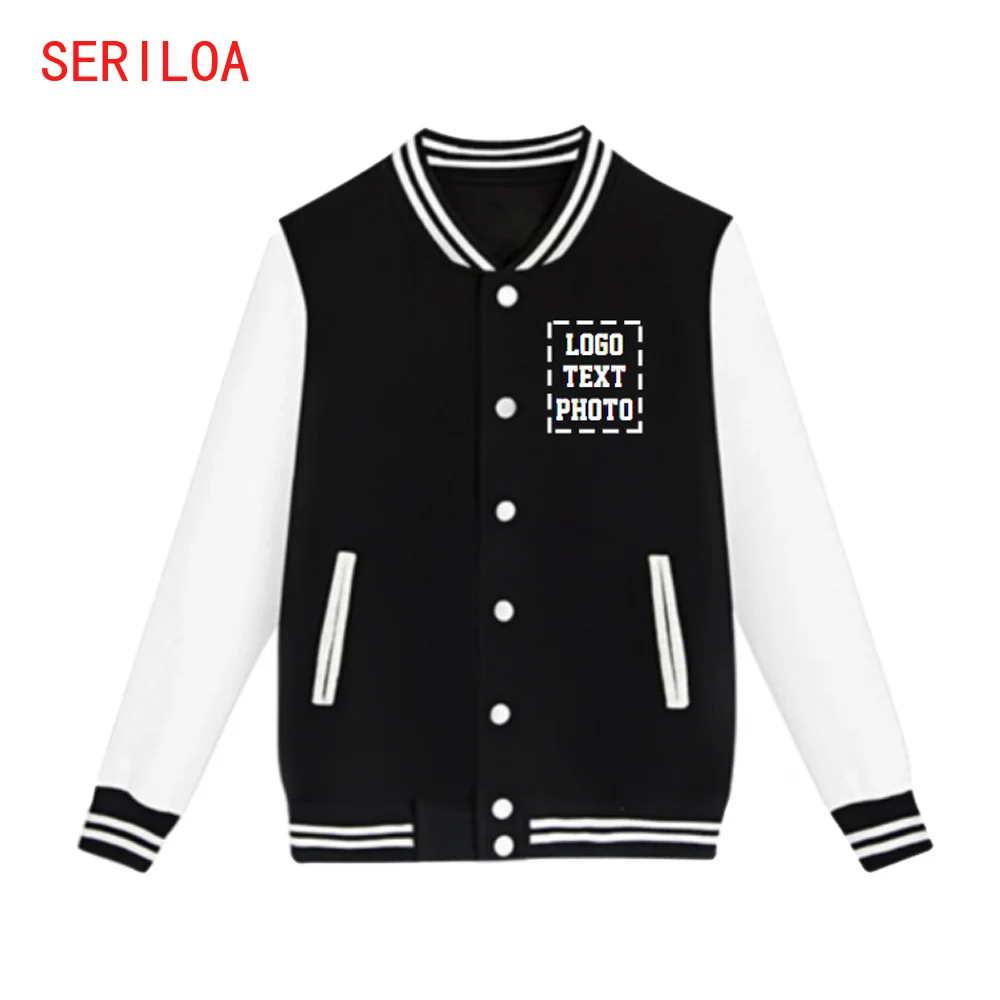 

Custom Baseball Uniform Jacket Sport Coat Print LOGO/TEXT/PHOTO for Teenagers