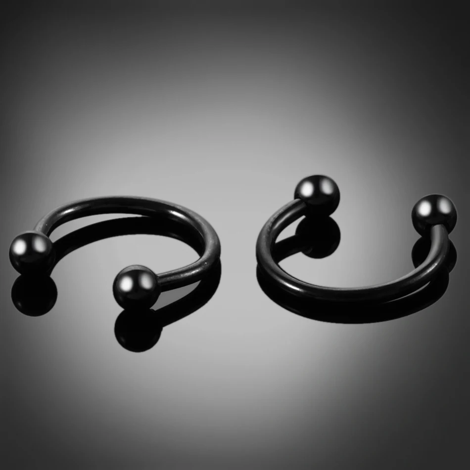 10 шт цветные стальные кольца в форме подковы для носа, кольца для ушей, пирсинг для тела, ювелирные изделия Nariz Piercng, доступны 3 размера