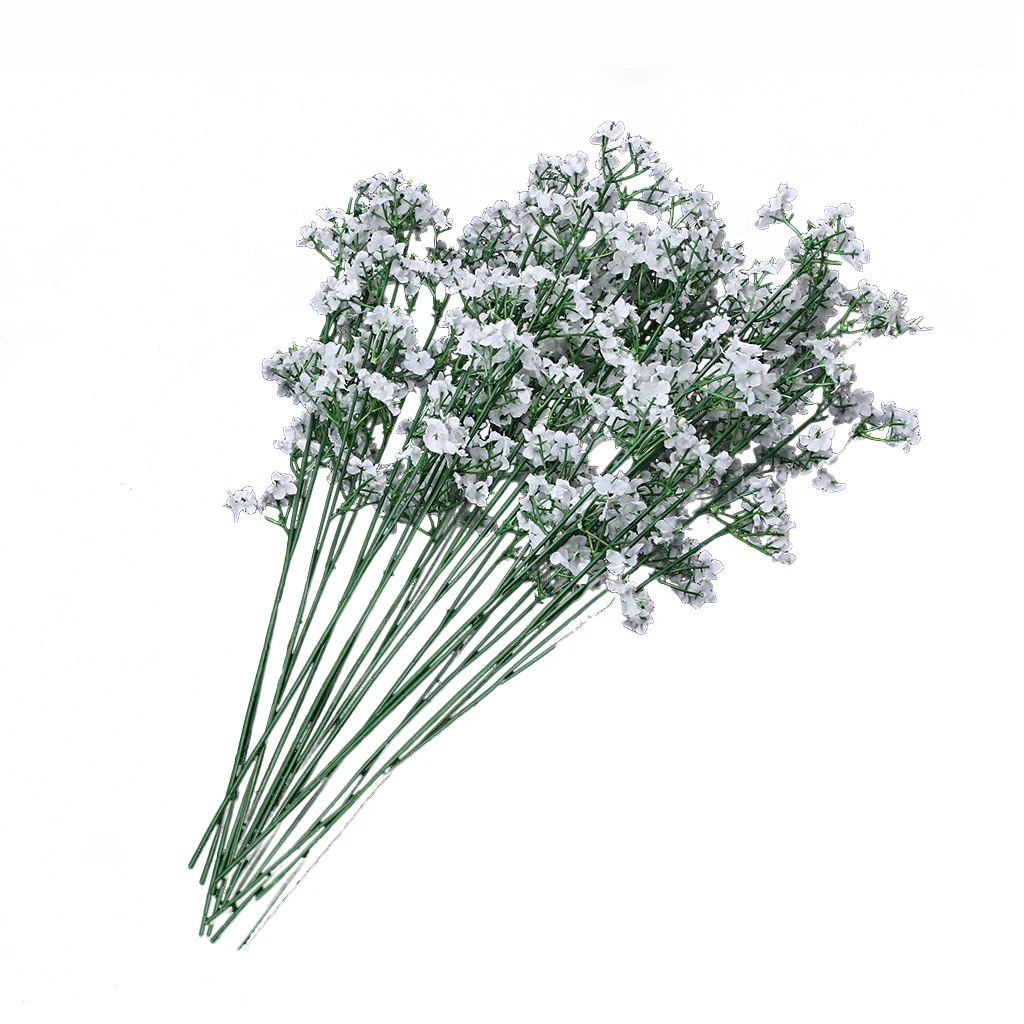 

2019 1 Head Romantic Baby's Breath Gypsophila Silk Flower Party Wedding Home Decor halloween or christmas gift