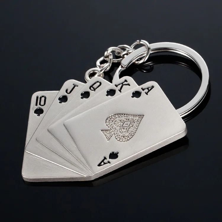 

New Poker Flush Key Cover Key Cap Keychain Key Chain Key Ring Key Holder Gifts