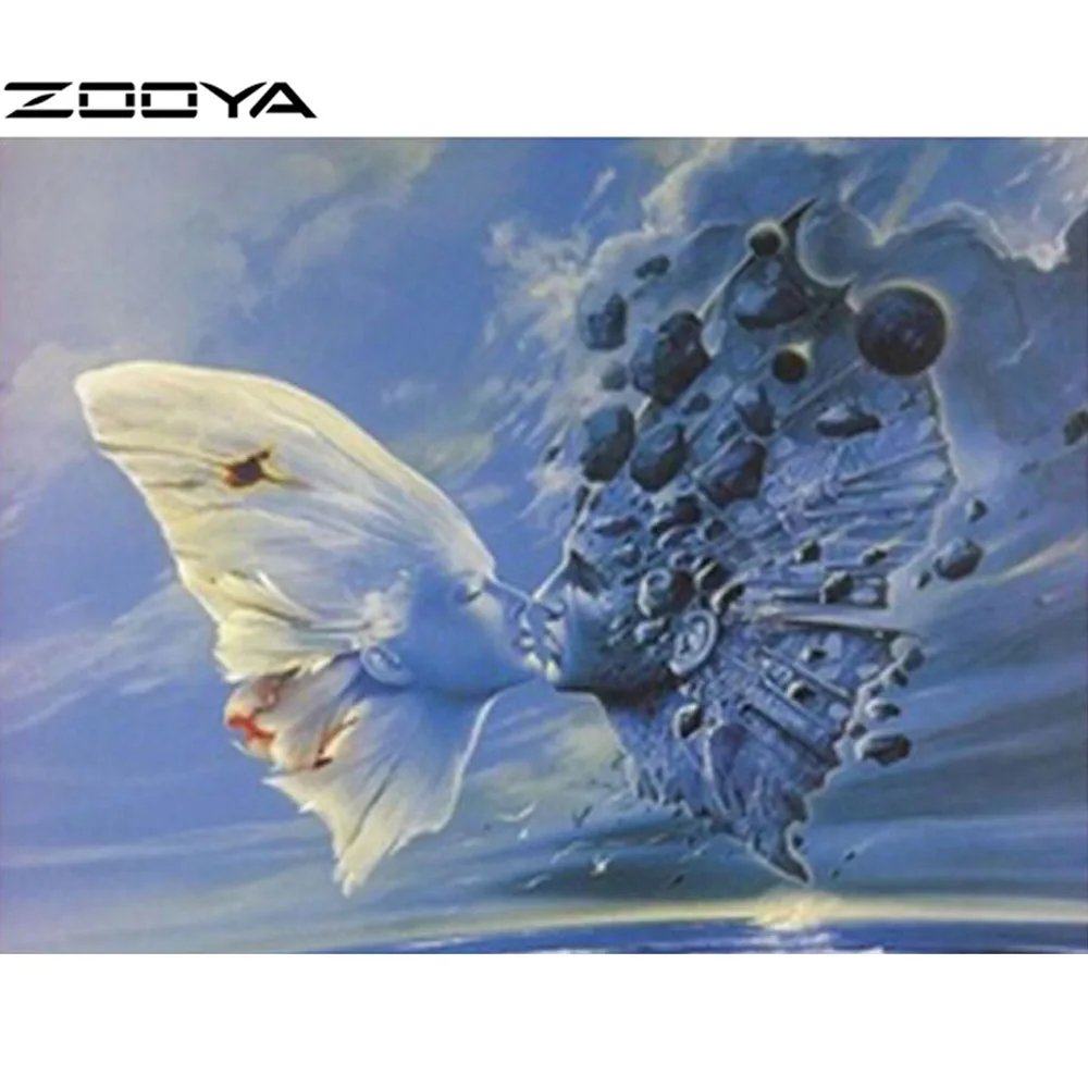 

ZOOYA Diamond Embroidery Cross Lovers Of The Sea Full Diamond Painting The Whole Area Of Art Drill ForWomen Rubik'S Cube AT1271