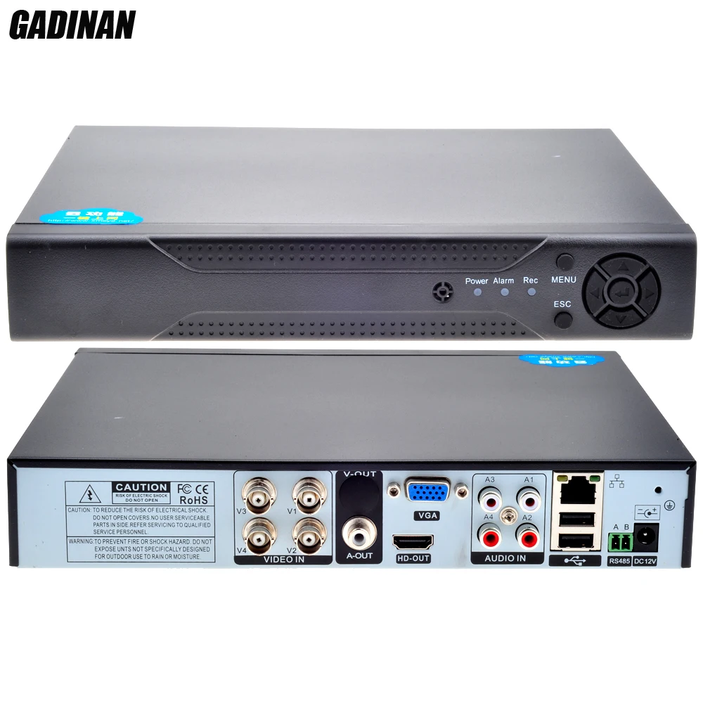 GADINAN 4CH H 264 font b CCTV b font AHD 1080P DVR P2P iCloud PTZ RS485