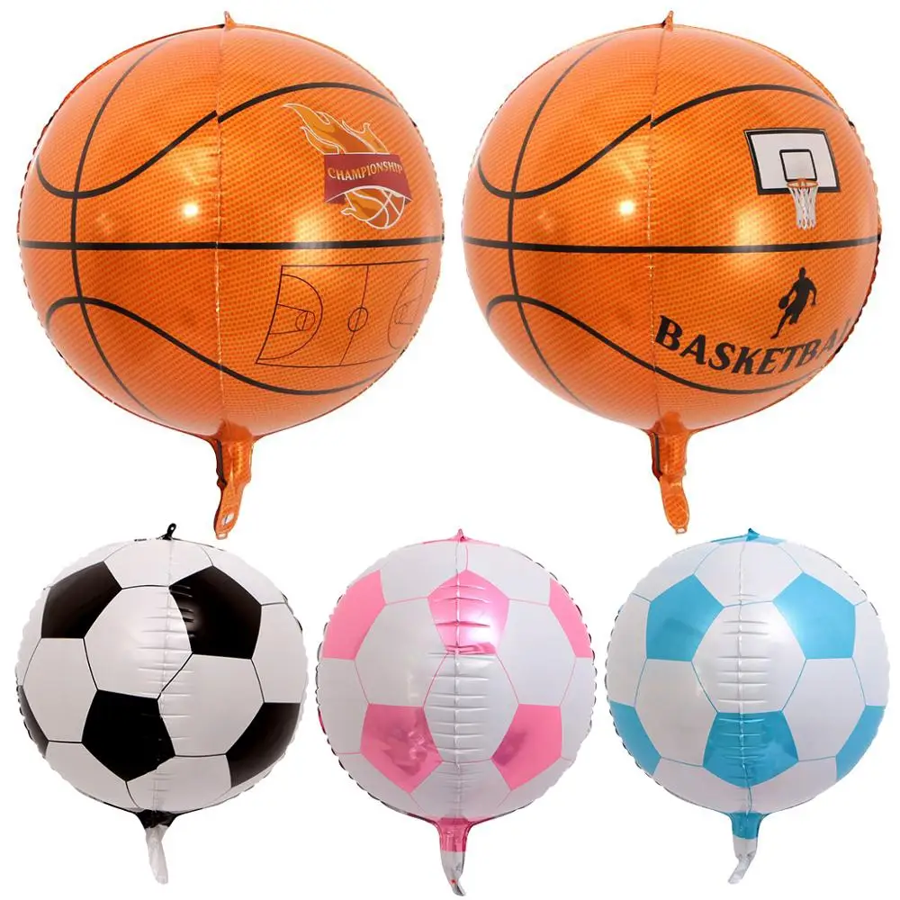 

1PC 22inch 4D stereoscopic Football balloon Helium Foil Balloons happy birthday party decorations kids toy Supplies globos