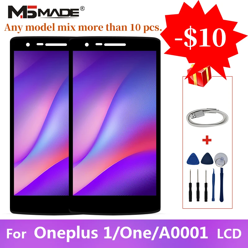 

AAA Quality For Oneplus One 1 A0001 LCD Touch Screen Digitizer Display Replacement Assembly Parts With Frame Free Shipping