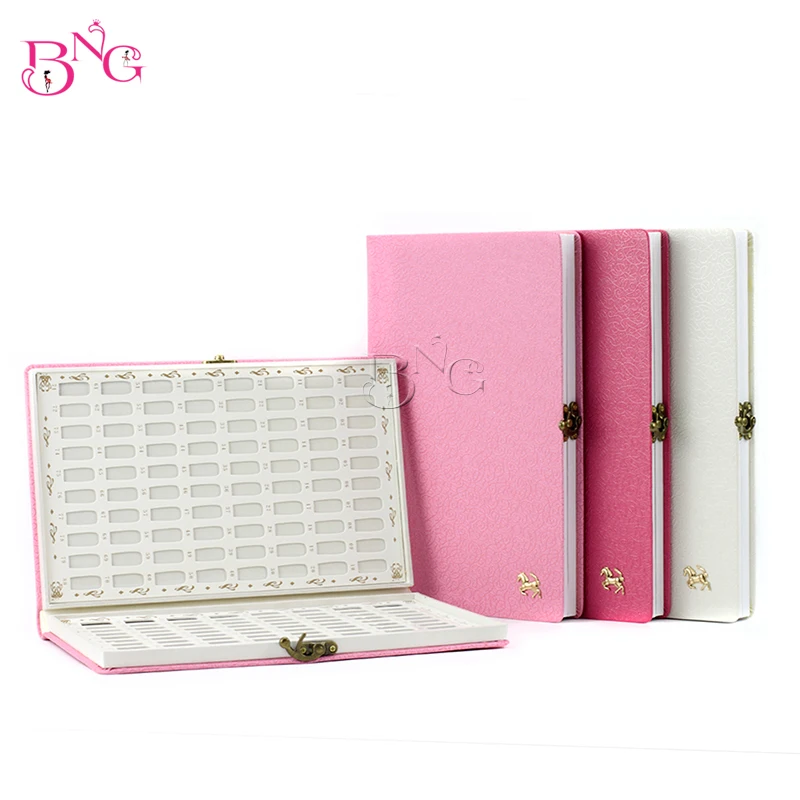 

BNG 1pc Display Card Book Professional 160 Blanks Nail Gel Polish With Lock Nail Art Manicure Tools DIY Color Board Chart