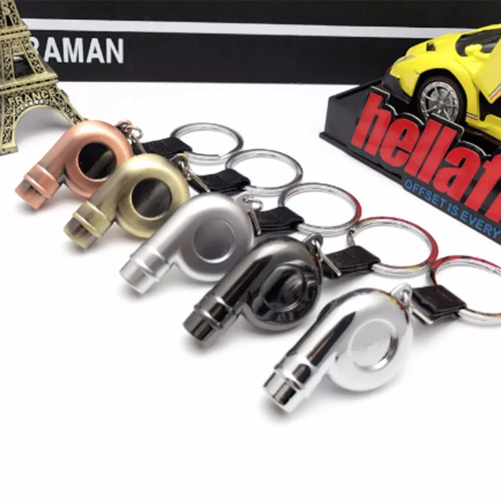 

Hot 7 Colors Zinc Alloy Keyring Turbo Car Keychain Key Chain Turbine Key Ring Keyring chaveiro para carro car accessories