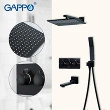 GAPPO Shower faucets black bath mixer faucet 3 function shower mixer waterfall bathroom mixer rainfall bath set shower faucet xoxo free delivery of bathroom faucet tropical shower bath shower bath mixer shower faucet x2263