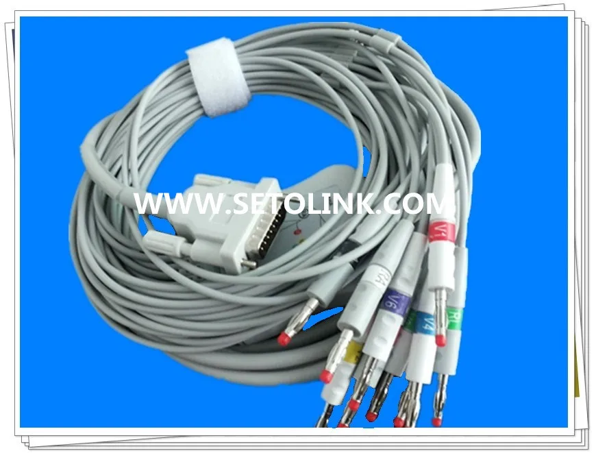 

SCHILLER EKG CABLE WITH 10 BANANA LEADWIRES