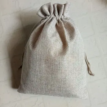 

50pcs 20x30cm fabric burlap wedding Drawstring bags for Birthday Christmas Gift bag Food Candy bag hessian jewelry Storage bags