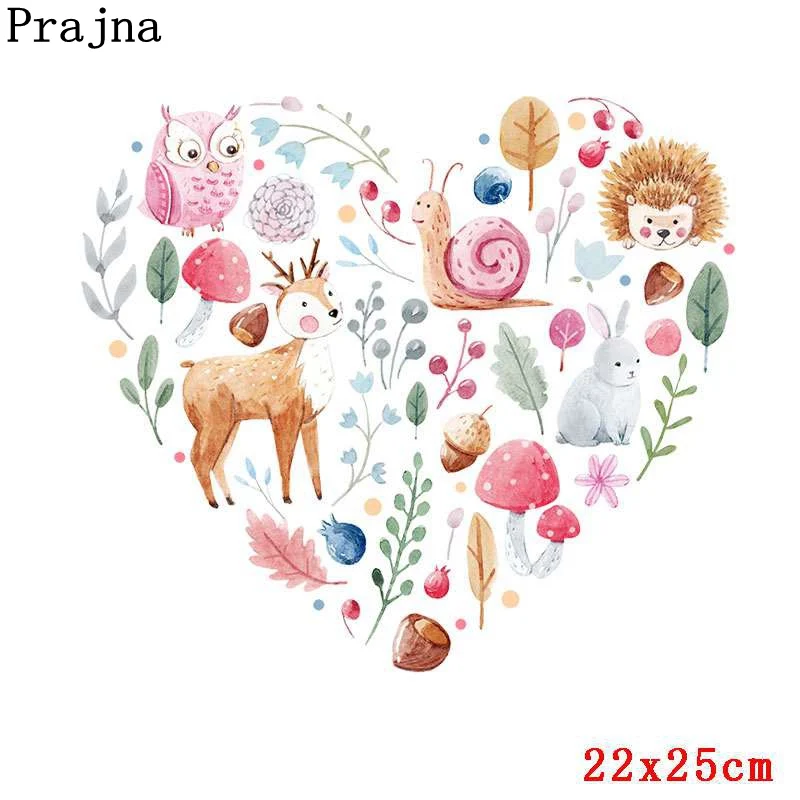 Prajna, с единорогом, сердце, камера, железо-на, теплопередача, мультфильм, глажка, наклейки, полоска на одежде, утюг на заплатках для футболки