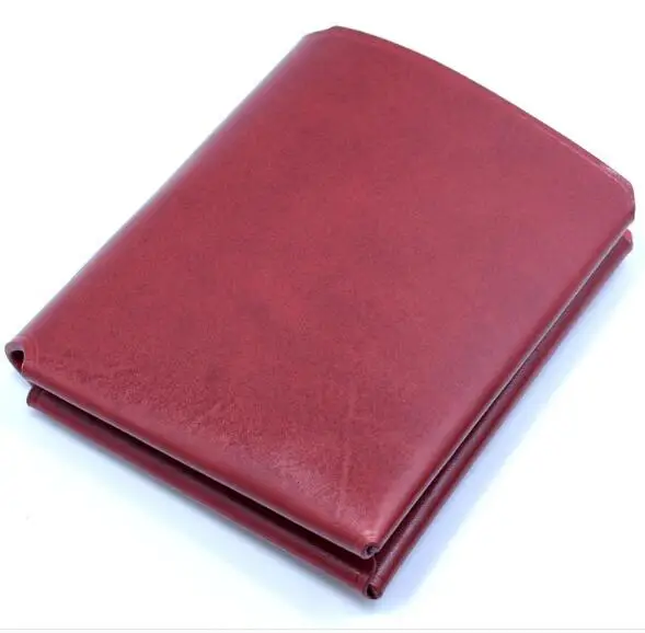 Online Cartera suave Vintage unisex de cuero genuino hecho a mano para portatarjetas de pasaporte