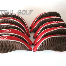 Молния гладильная доска для гольфа набор утюгов крышка головки с молнией TMesh ткань 10 шт./упак. красный цвет с цифрами