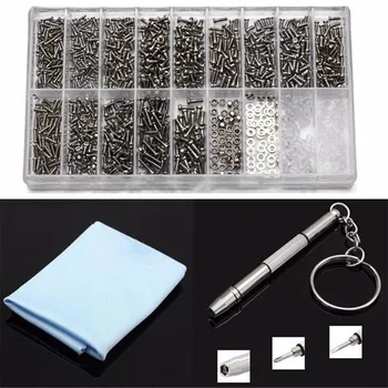 

1000/Set Assortment Tiny Eyeglass Sun Glasses Spectacles Screw Set Repair Tool Kit & Multifunction Screwdriver for Gift