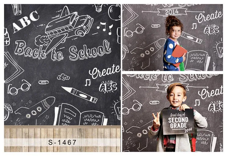 

Custom vinyl cloth back to school blackboard photography backdrops for children newborn baby photo studio portrait backgrounds