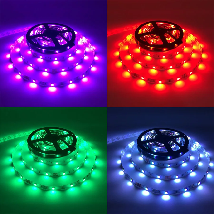 5 м 10 м 15 м 20 м RGB Светодиодная лента светильник 5050 SMD 60 светодиодный s/M ленточный светильник+ Mi светильник сенсорный экран RF контроллер+ DC12V адаптер питания полный комплект