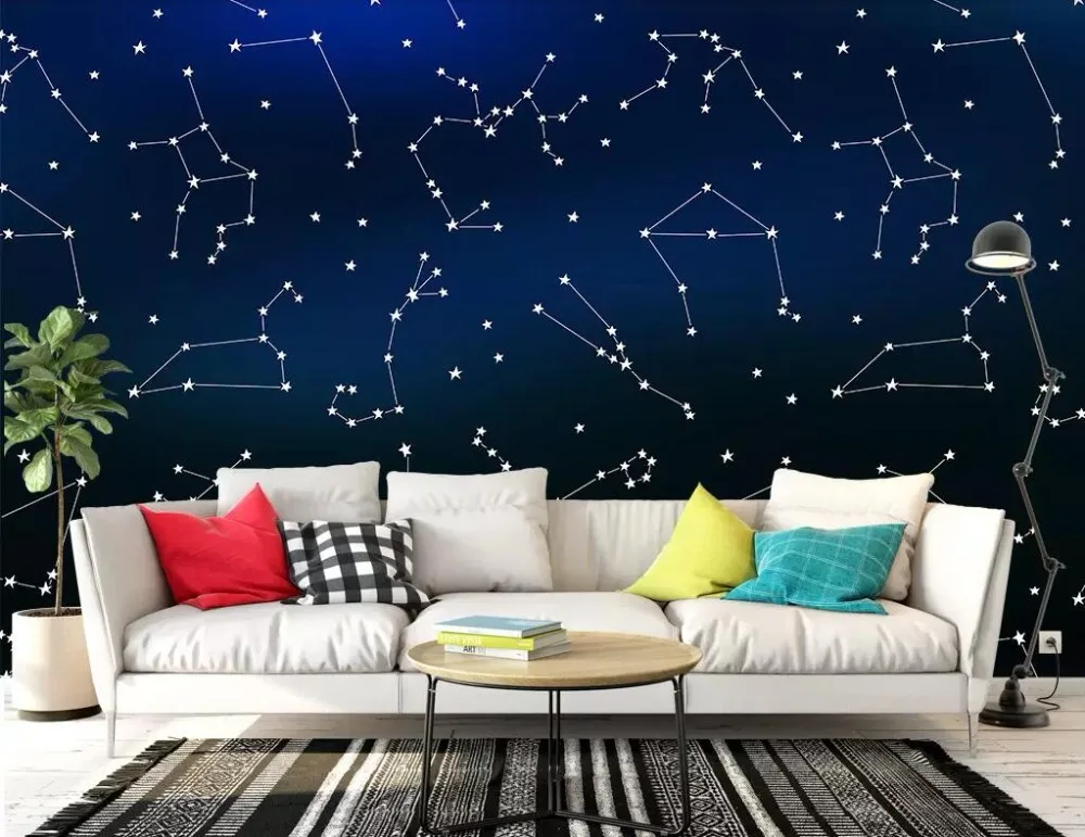 Beibehang современный минималистский обои геометрический Звездное небо Созвездие детская спальня фон настенные фрески 3d обои