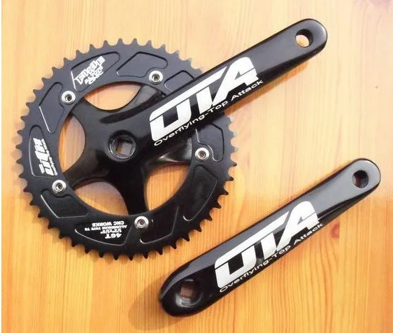 Односкоростной велосипед Crankset Chainwheel 170 мм Crank Arms 130 BCD Chainwheel 48 T Fixie Crankset для односкоростной велосипед, фиксированная Gea