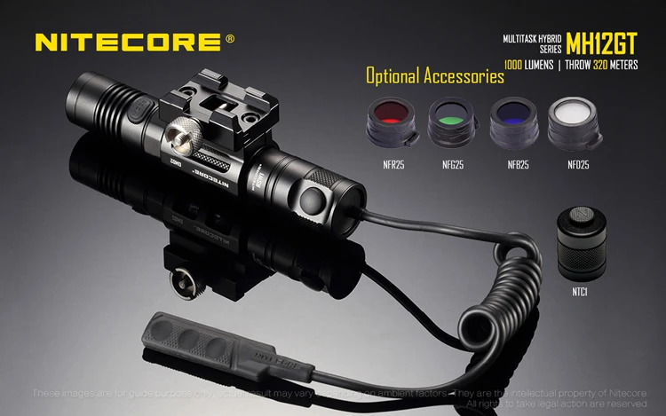 NITECORE MH12GT USB непосредственно заряжаемый фонарик CREE XP-L HI V3 светодиодный Луч расстояние 320 м Открытый спортивный факел поиск света