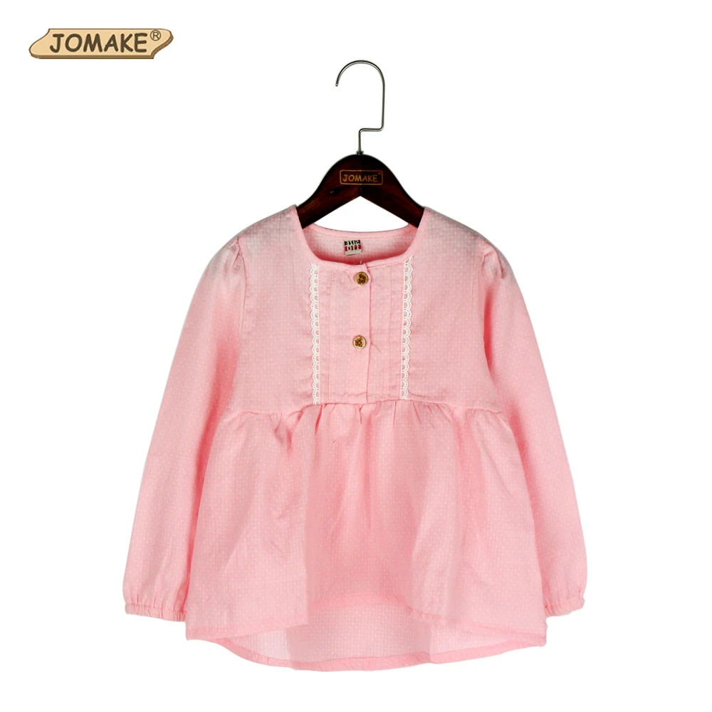 Kids Girls Blouse Summer 2017 Casual Polka Dot Girls Shirt Long Sleeve