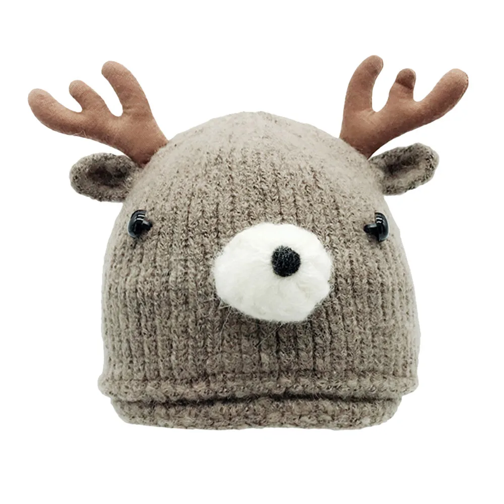 TELOTUNY/Рождественская вязаная шапка для малышей, зимняя вязаная шапка с рогом оленя, детская теплая шапка, Z0928