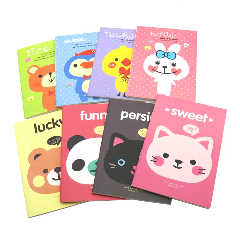 

4 Pcs Small Animal Notebook Fresh School Supplies Environmental Notepad Diary Book Student Prizes Cute School Supplies