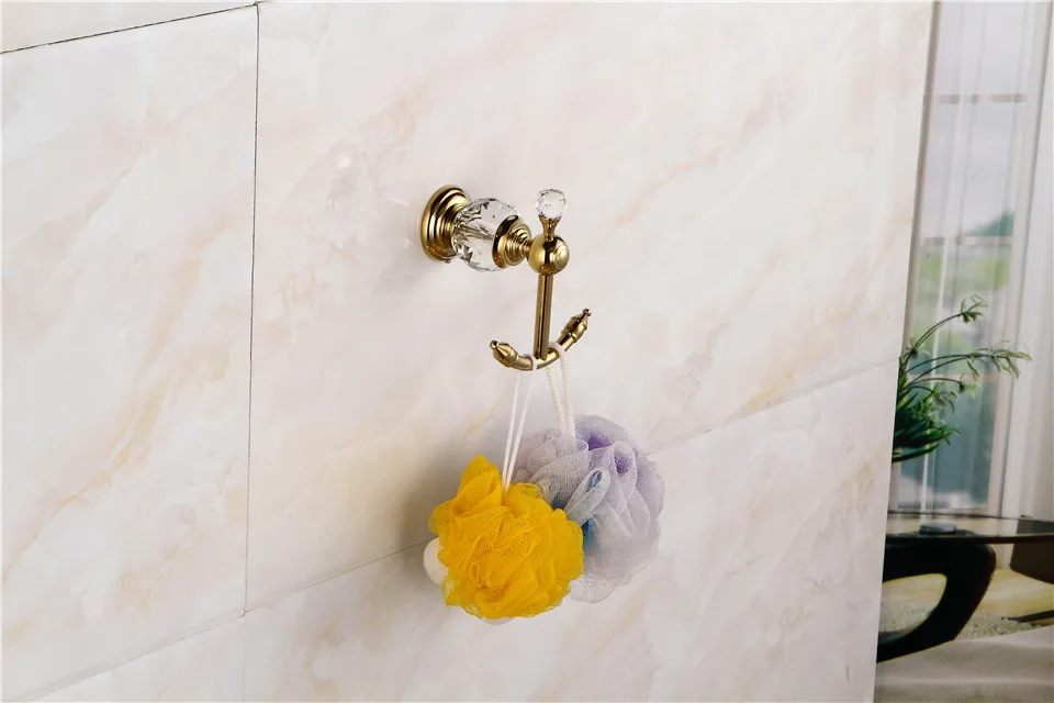 XOXO Роскошная обувь с украшением в виде кристаллов и Латунь Золото крючок для ванной комнаты завесы золотые вешалка для полотенец одежда молния 12082GS