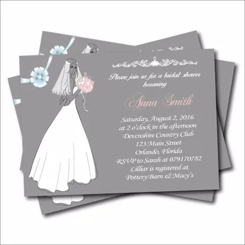 

14 pcs Custom Wedding invitation card Vintage Bridal Shower Invites Chalkboard Mason Jar Engagement party decoration supplier