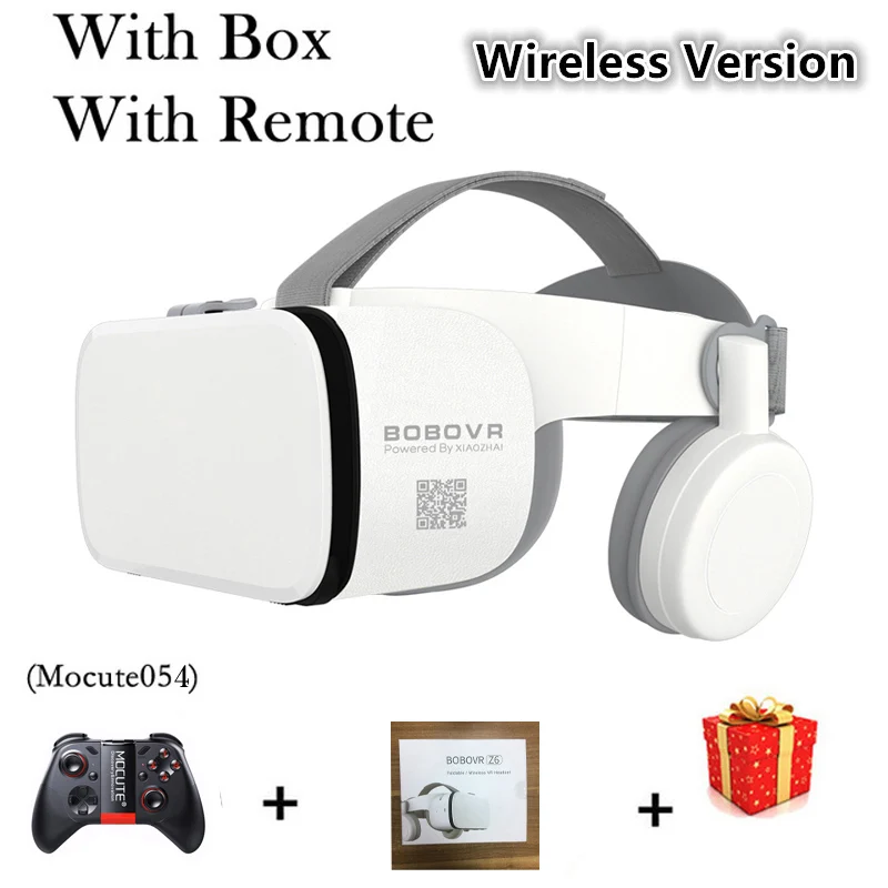 Bobo VR Bobovr Z6 стерео веар вр виар шлем 3D видео очки виртуальной реальности для iPhone Android смартфонов смартфона 3 D VR умные игр смарт дополненной телефона комплект видеоочки с экраном контролерами дополненная - Цвет: With Box 054 Remote