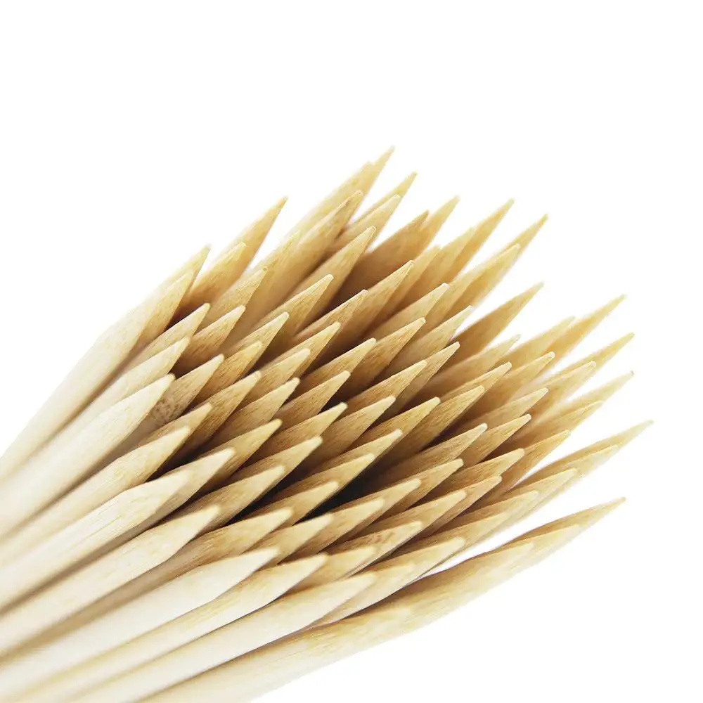 

100pcs Premium Natural BBQ Bamboo Skewers for Shish Kabob Grill Appetizer Fruit Corn Chocolate Fountain Cocktail 4mmx30cm