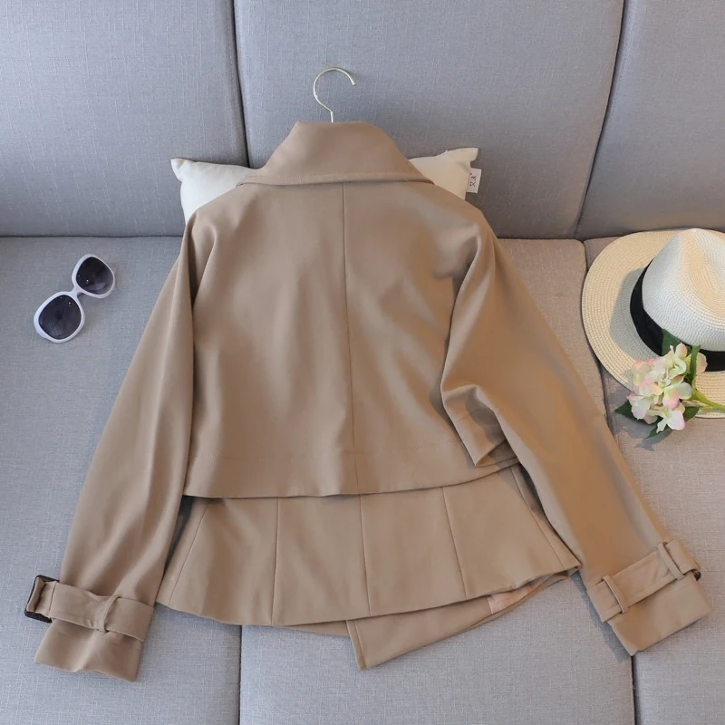 Femme Automne Revers Coupe Deux Mode vent Wearing Bouton De Bl849 Arrivée Casual Couvert Windcoat qlzw A Vêtements Longues À 2018 Hiver Manches Nouvelle vwxa4UqE