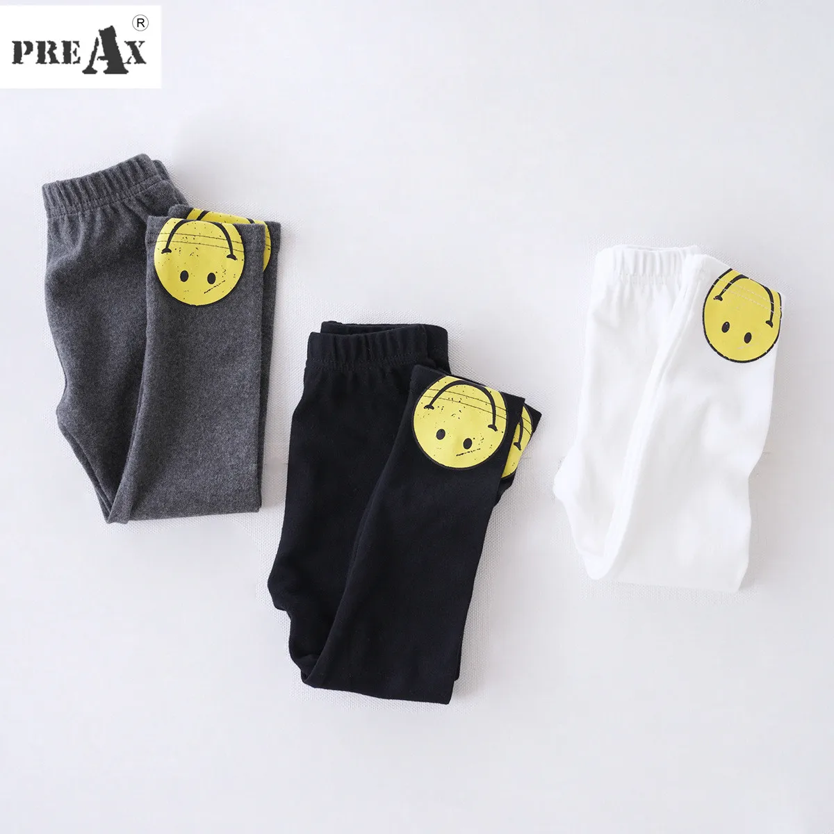 2018 New Girl Pants Leggings for Girl Kids Smile Face Printing Cotton Leggings Toddler Casual
