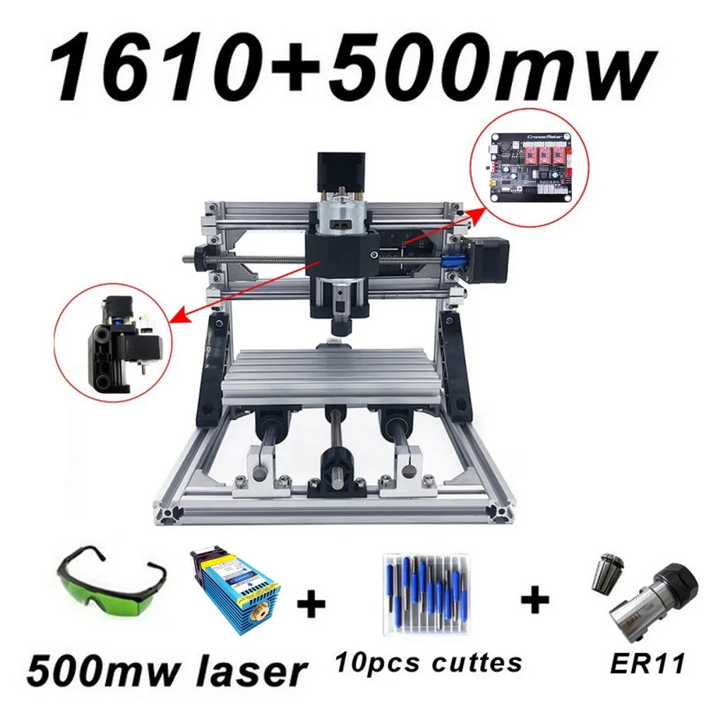 15 Вт CNC1610 лазерный гравировальный станок синий лазер 500 МВт 1500 МВт 5500 МВт 15000 МВт фрезерный станок для дерева PCB металл резьба по дереву машина DIY GRBL