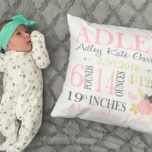 Изготовленные на заказ наволочки для новорожденных девочек-розовые, золотые, серые-подушки для новорожденных