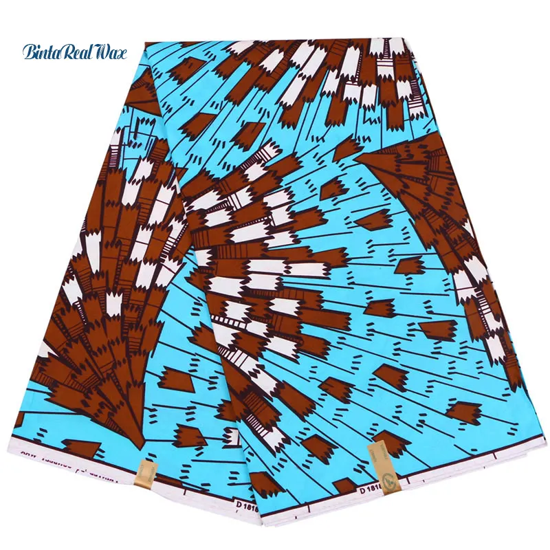 

African Print Fabric 6 Yards Wax Hollandais African Fabrics Guaranteed binta Real Dutch Wax For Women Dress Ankara Fabric FP6171