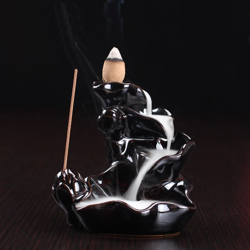 Porcelain Backflow Ceramic Incense Burner Tower Holder Backflow Cone Stick Incense Burner