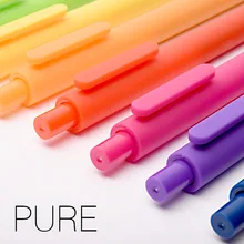 10 шт./партия высокое качество чистого Карамельный Цвет гелевая ручка 0,5 мм с черными чернилами гелевая ручка классический Бизнес гелевая ручка Подпись Ручки школьные принадлежности