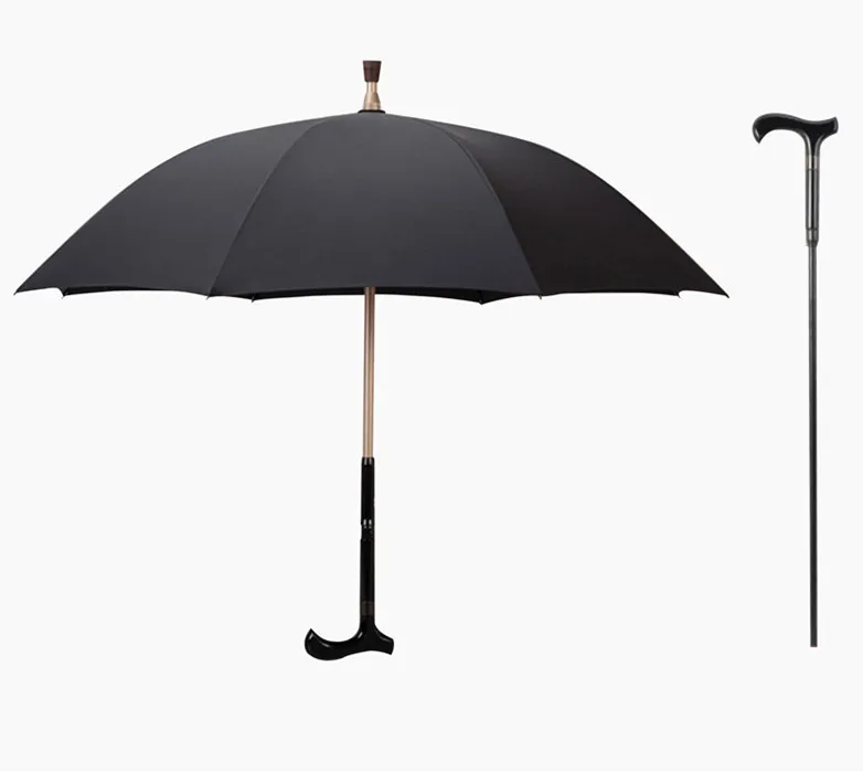 Мужской зонт, нескользящая трость, трость, зонт для альпинизма, зонт с длинной ручкой, мужские ветрозащитные зонты, подарок, дождевик