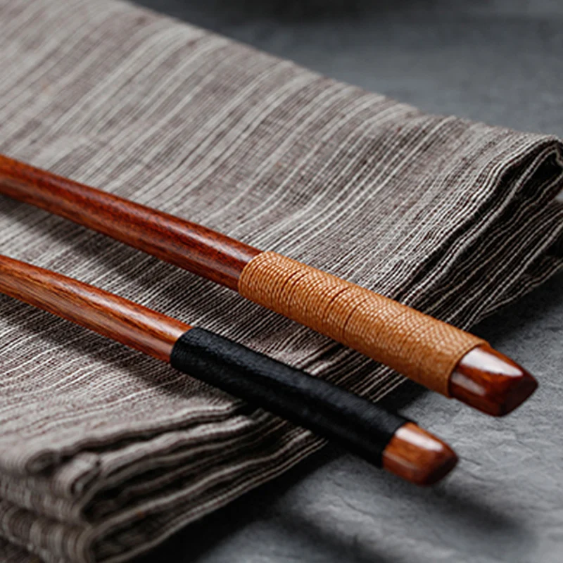 Set of 2 Wooden Spoon Fork Set Long Handle Japanese Style Wood Soup Spoon Dinner Salad Fork Kids Outdoor Cutlery Kitchen Utensils (5)