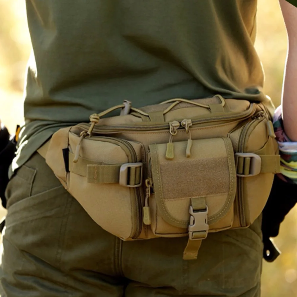 

Outdoor Sport Wallet Belt Bag Men Waist Pack Pouch Military Hiking Chest Bag