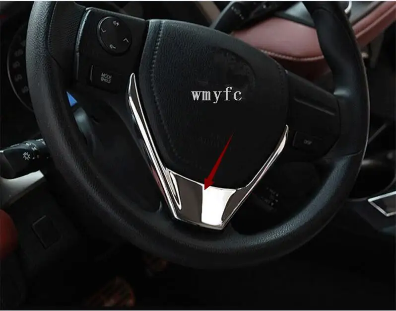 

Fit For Toyota RAV4 RAV 4 XA40 2016 2017 2018 ABS Chrome Inner Steering Wheel Decoration Cover Trim Stiker Car Accessories 1Pcs