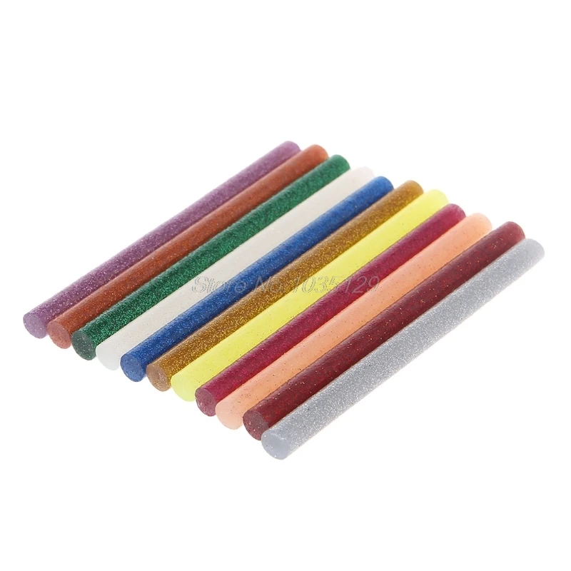 11pcs Hot Melt Glue Stick Mix Color Glitter Viscosity DIY Craft Toy Repair Tools Whosale&DropShip|Клеевые стержни| |