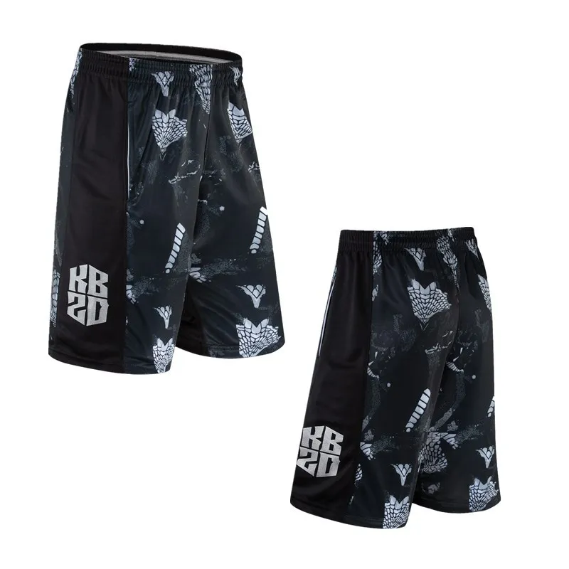 

Men Basketball Shorts Quick Dry Breathable Plus Size Loose Multiple Colors Prints Zipper Pockets Waist Ribbon Sports Short Pants