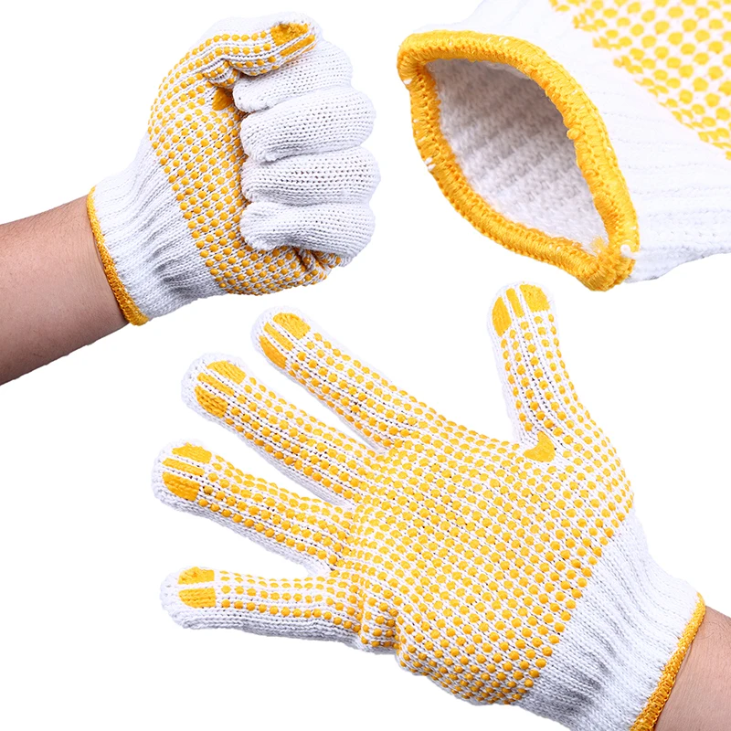 1Paris Free Size Practical Safety Labor Gloves Cotton Yarn Non Slip