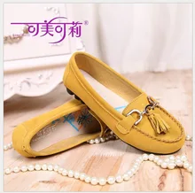Free shipping Women Genuine Leather Mother Shoes Moccasins Women s Soft Leisure Flats Female Driving Shoes