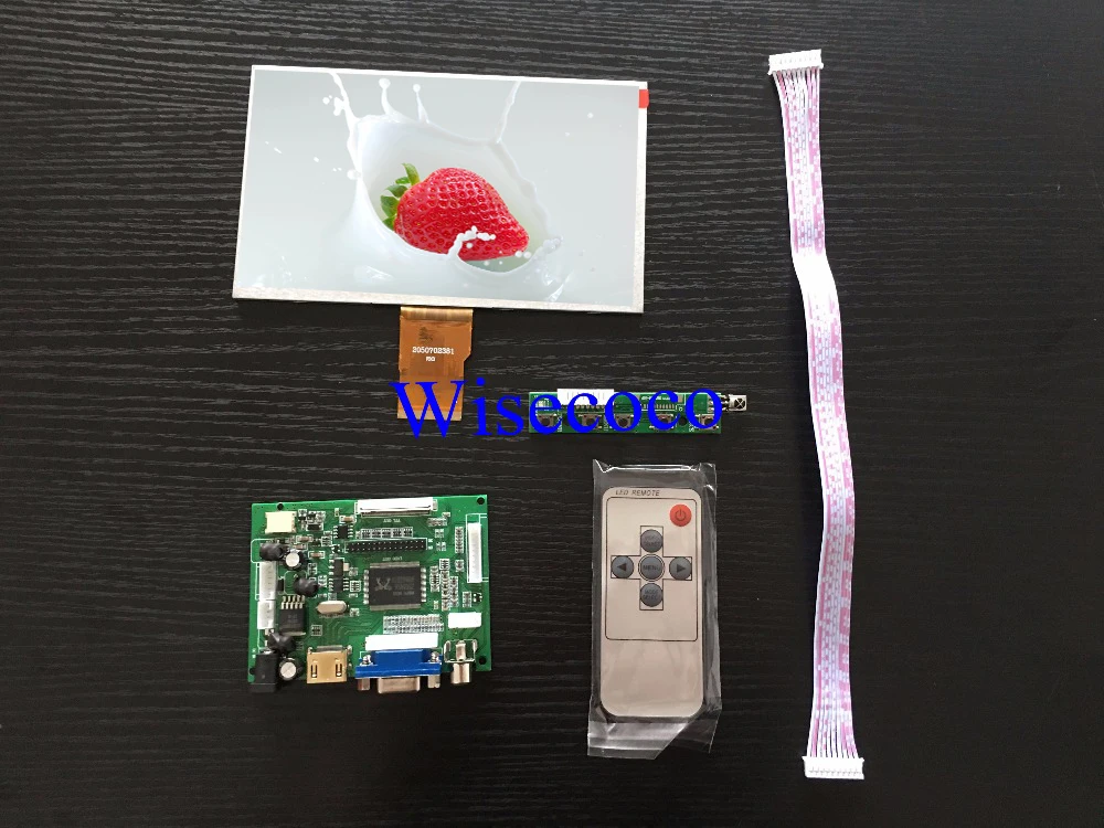 

7 inch TFT LCD 1024*600 Display Monitor Screen with Drive Board (HDMI+VGA+2AV ) for Raspberry Pi 3 PC Windows