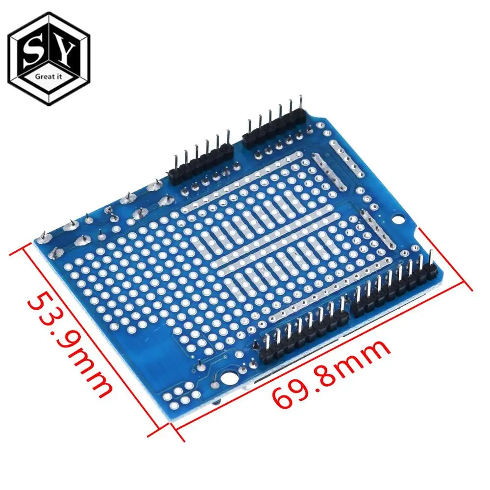 1PCS UNO ProtoShield prototype expansion board with SYB-170 mini breadboard  based For Arduino UNO ProtoShield - AliExpress Electronic Components &  Supplies